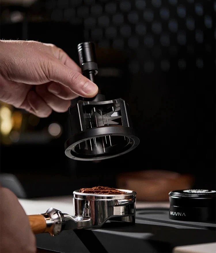 WDT Tool | Needle Rotary Coffee Stirrer with Dual Function Dosing Ring | Perfect Brew Distribution for Consistent Espresso Shots 3