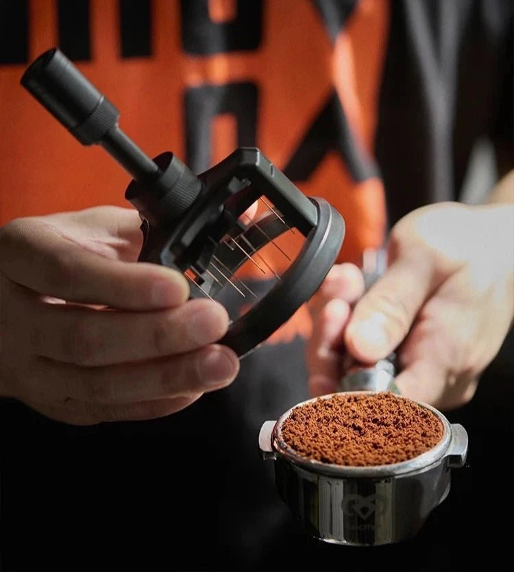 WDT Tool | Needle Rotary Coffee Stirrer with Dual Function Dosing Ring | Perfect Brew Distribution for Consistent Espresso Shots 4