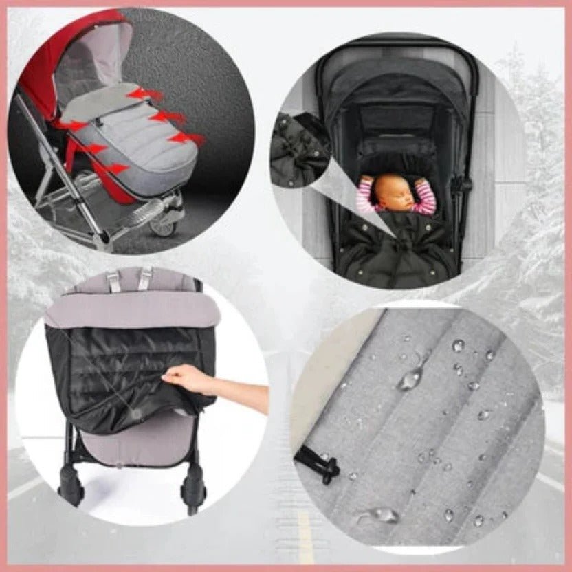 Universal Pushchair Footmuff, Pram Footmuff for Autumn and Winter, Weatherproof Cosy Toes with Harness Slots_07