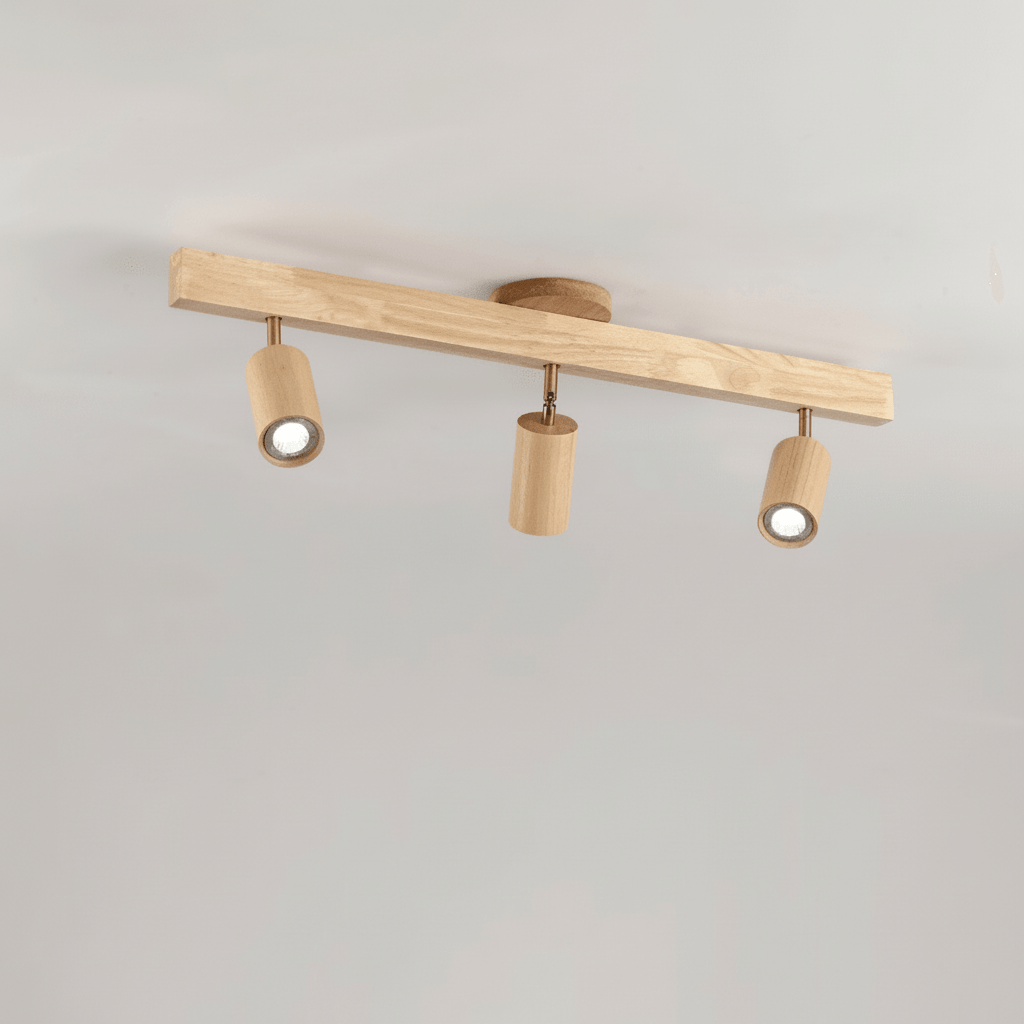 Wooden LED Ceiling Light, Adjustable Spotlight Ceiling Light, Solid Wood Ceiling Spotlights for Living Room_11