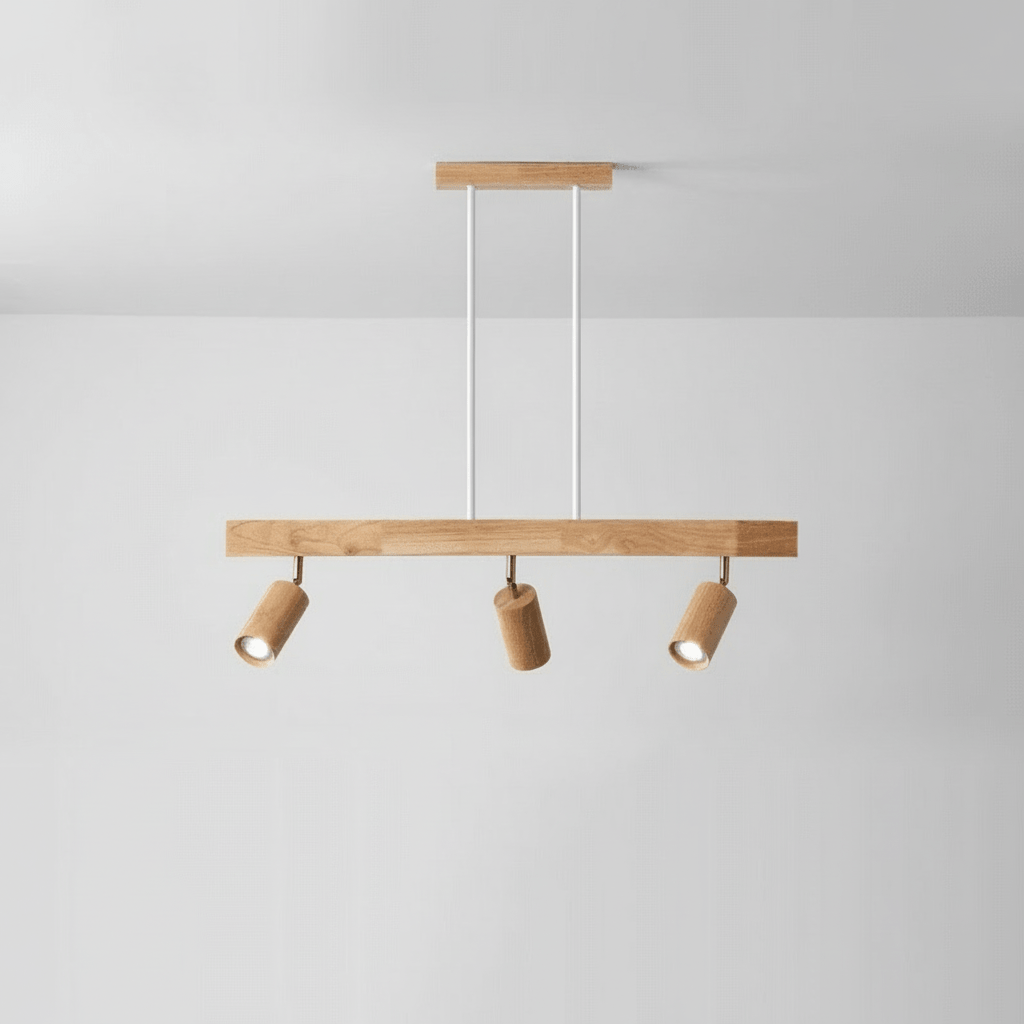 Wooden LED Ceiling Light, Adjustable Spotlight Ceiling Light, Solid Wood Ceiling Spotlights for Living Room_12