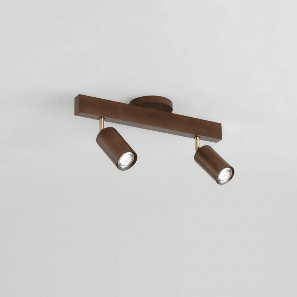 Wooden LED Ceiling Light, Adjustable Spotlight Ceiling Light, Solid Wood Ceiling Spotlights for Living Room_14