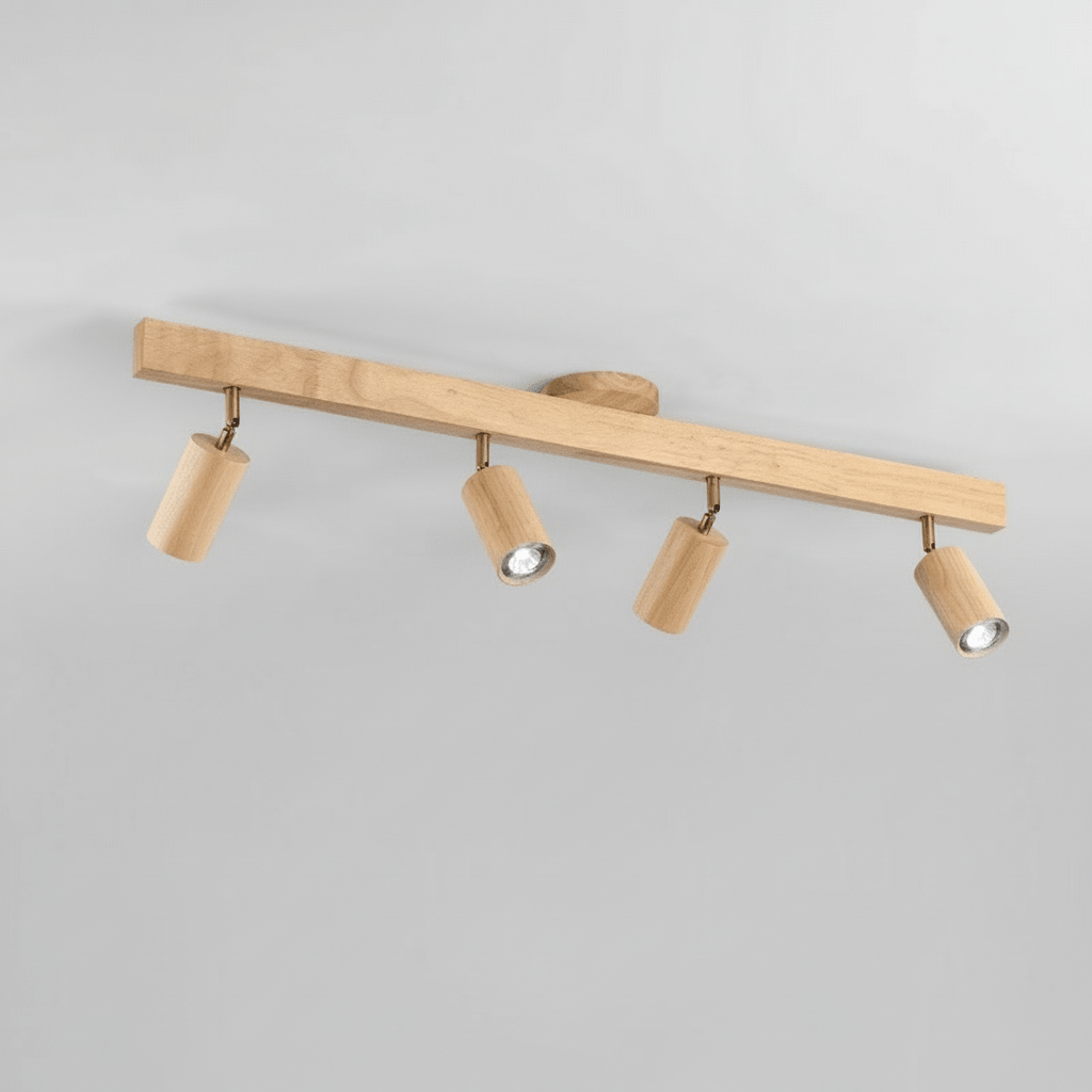 Wooden LED Ceiling Light, Adjustable Spotlight Ceiling Light, Solid Wood Ceiling Spotlights for Living Room_20