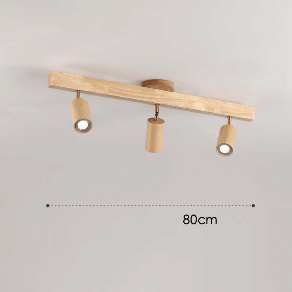 Wooden LED Ceiling Light, Adjustable Spotlight Ceiling Light, Solid Wood Ceiling Spotlights for Living Room_06