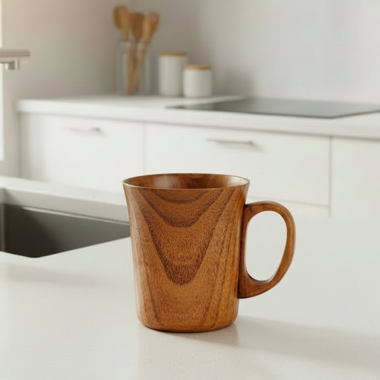 Wooden Coffee Cup for Hot and Cold Drinks, Natural Wood Coffee Mug, Wooden Tea Cup, Beer Mug_00