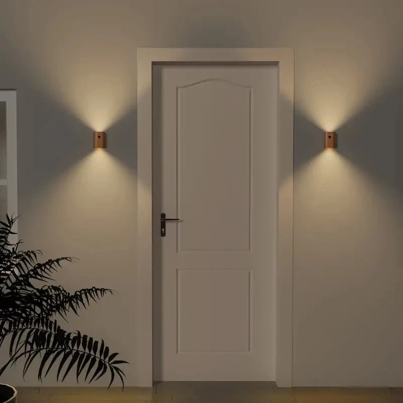 Motion Activated Night Light, Rechargeable Wooden Lamp with Motion Sensor, Wireless Stair Light for Bedroom and Hallway_03
