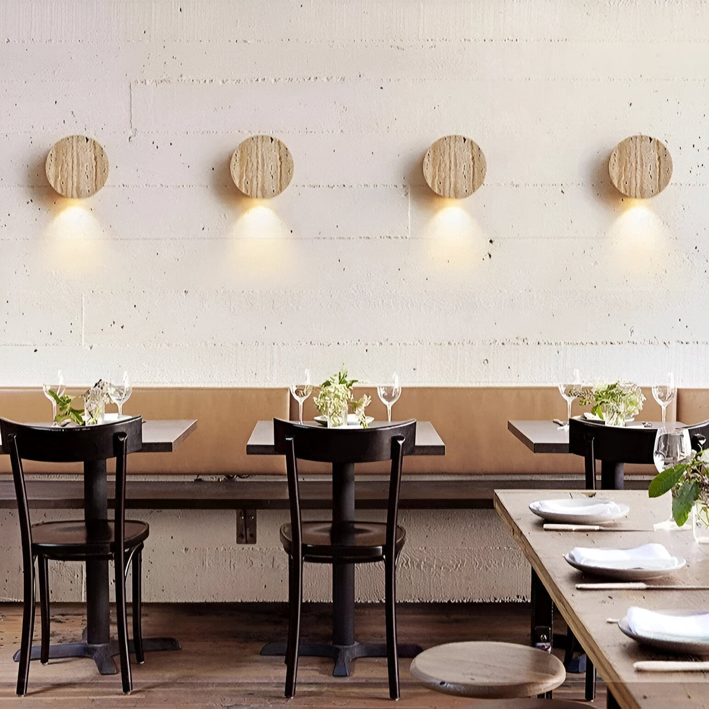 Wabi-Sabi | Wall Sconce Lighting with Natural Travertine & Warm LED | Minimalist Design for Tranquil Ambience 3