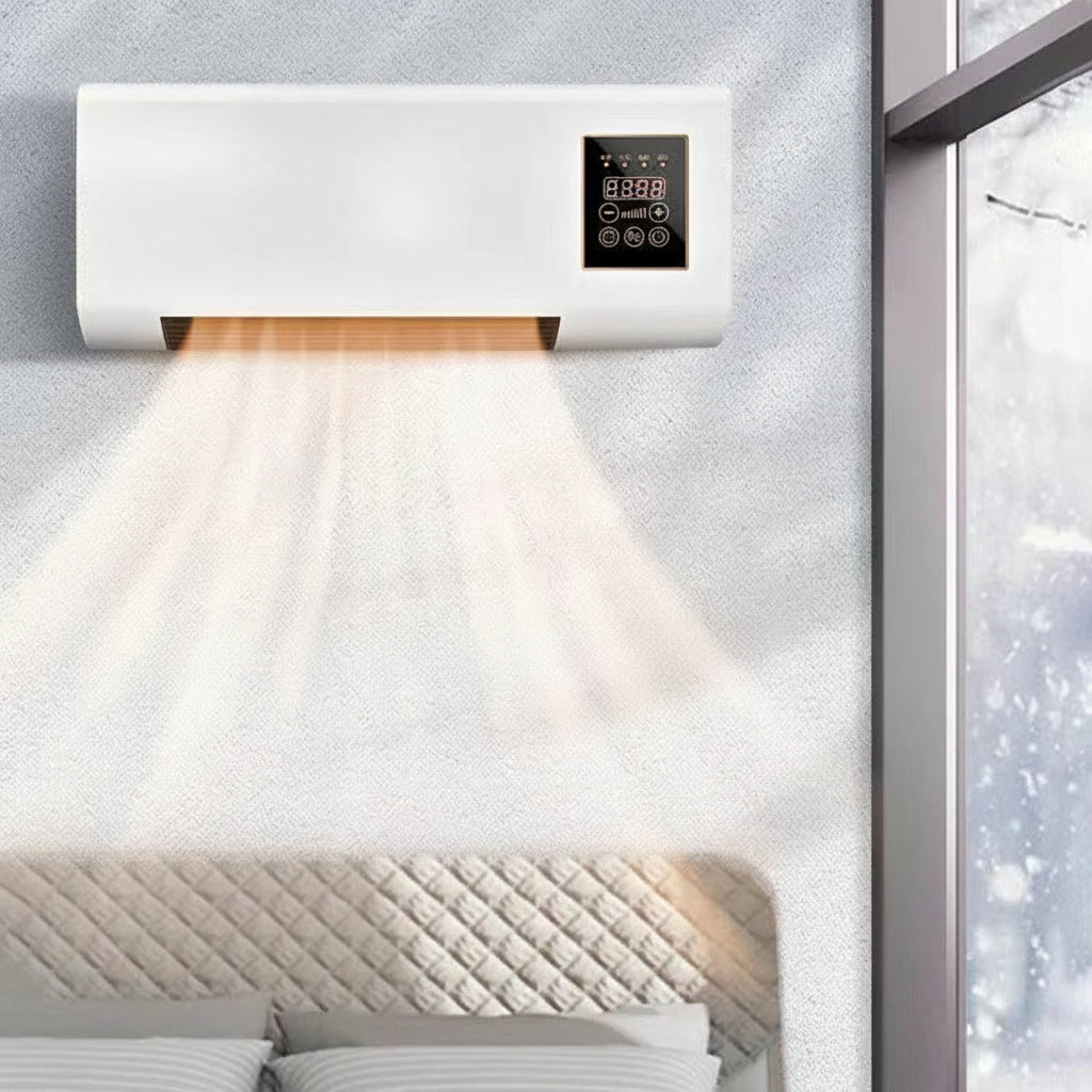 Wall Mounted Electric Heater with Remote Control | Space-Saving Design for Year-Round Comfort