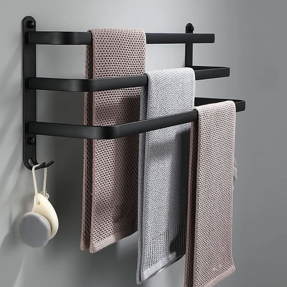Bathroom Wall Shelf, Wall Mounted Bathroom Shelf in Aluminium, Towel Shelf for Bathroom Storage and Accessories_00
