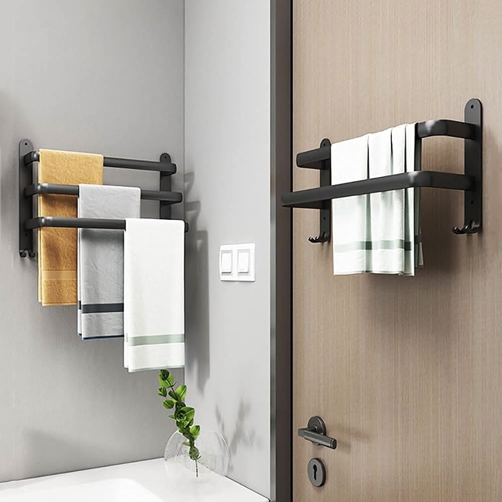 Bathroom Wall Shelf, Wall Mounted Bathroom Shelf in Aluminium, Towel Shelf for Bathroom Storage and Accessories_04