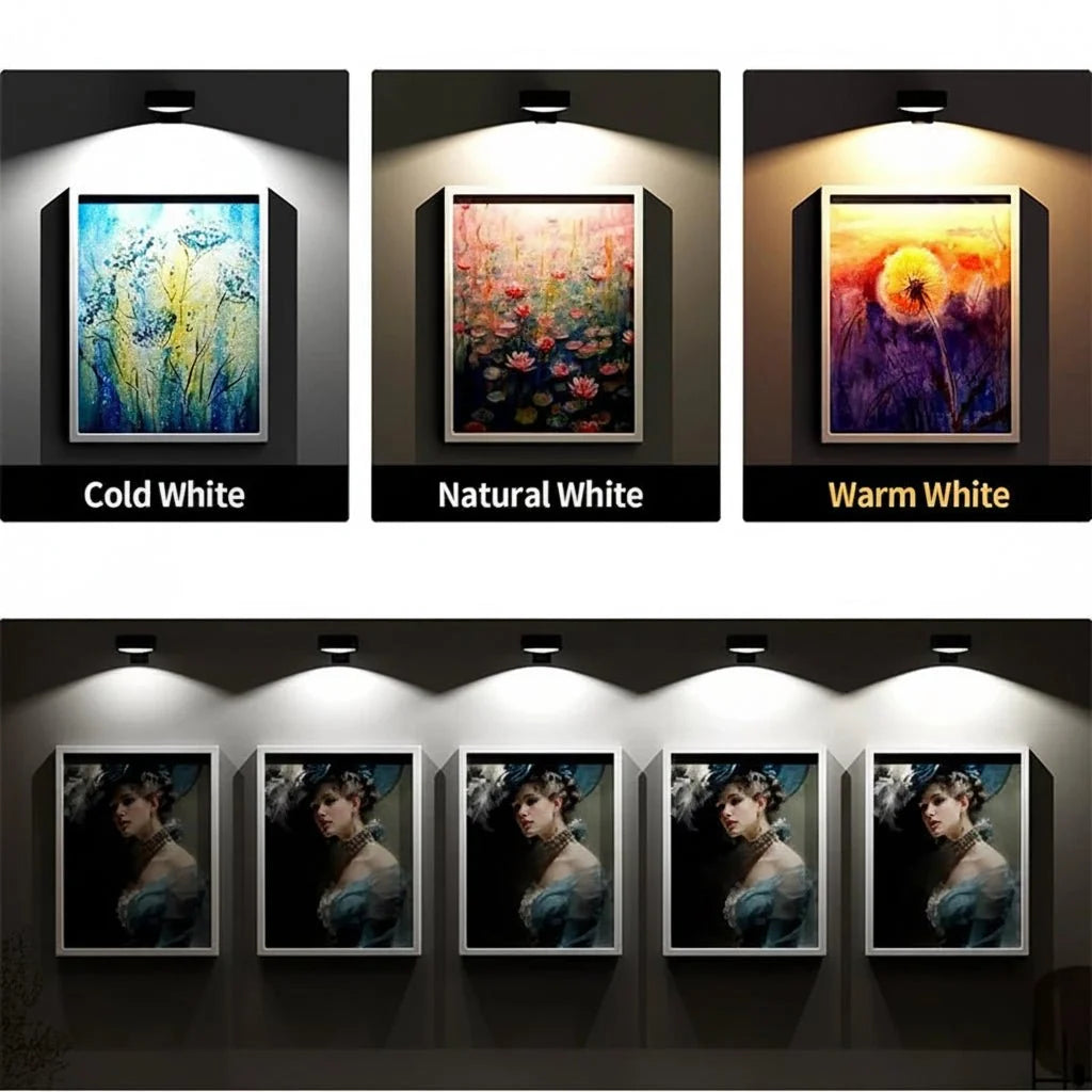 Rechargeable Wall Light, Wireless Picture Light with Remote Control, Battery Operated Picture Lights for Artwork_02