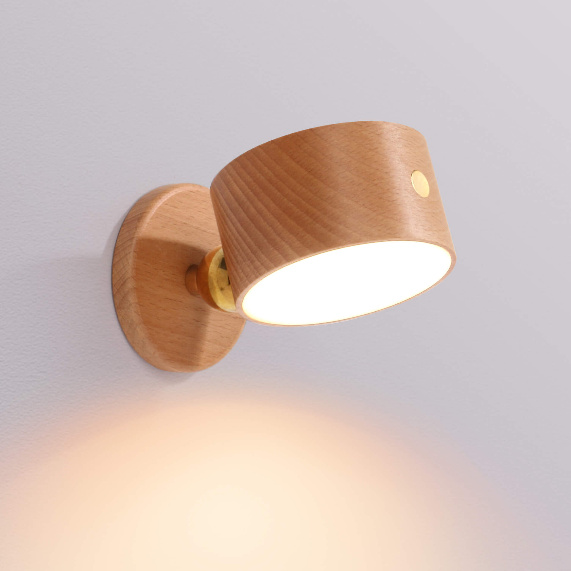 WoodAura | Elegant Modern Minimalist Round LED Wall Sconce
