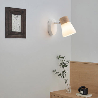 WoodCone | Stylish Modern Minimalist 2-Light Bathroom Wall Sconce 3