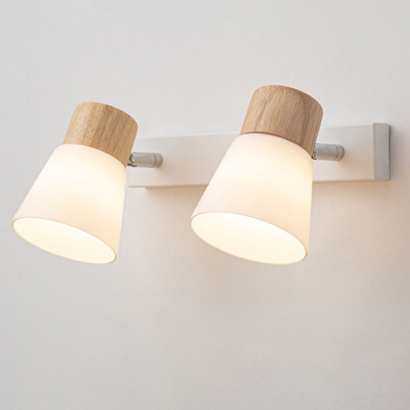 WoodCone | Stylish Modern Minimalist 2-Light Bathroom Wall Sconce 5