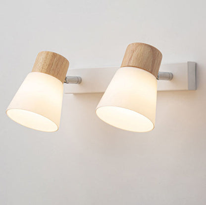 WoodCone | Stylish Modern Minimalist 2-Light Bathroom Wall Sconce 5