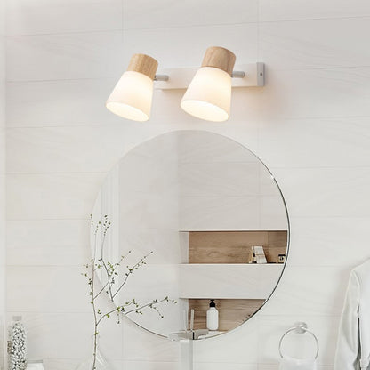 WoodCone | Stylish Modern Minimalist 2-Light Bathroom Wall Sconce 8