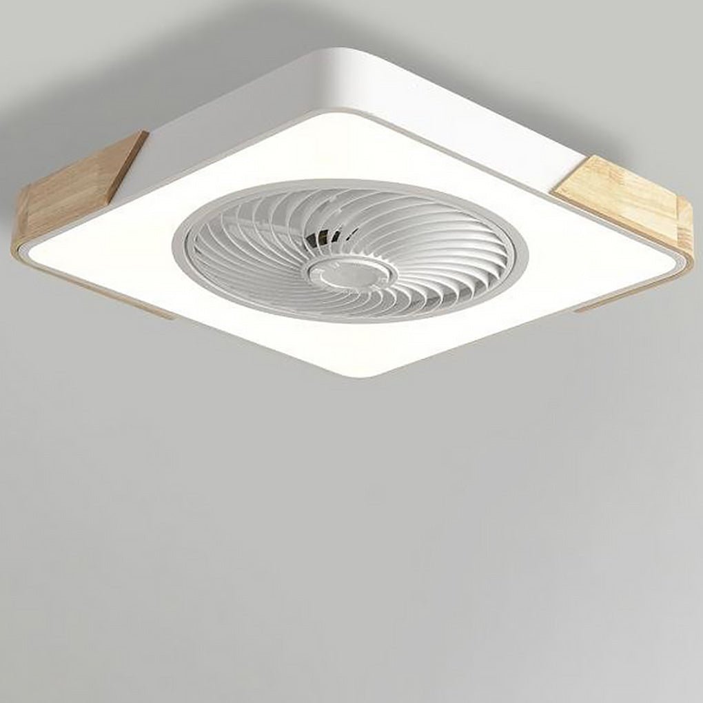 WoodenAura | Elegant Modern LED Ceiling Light with Integrated Fan 3