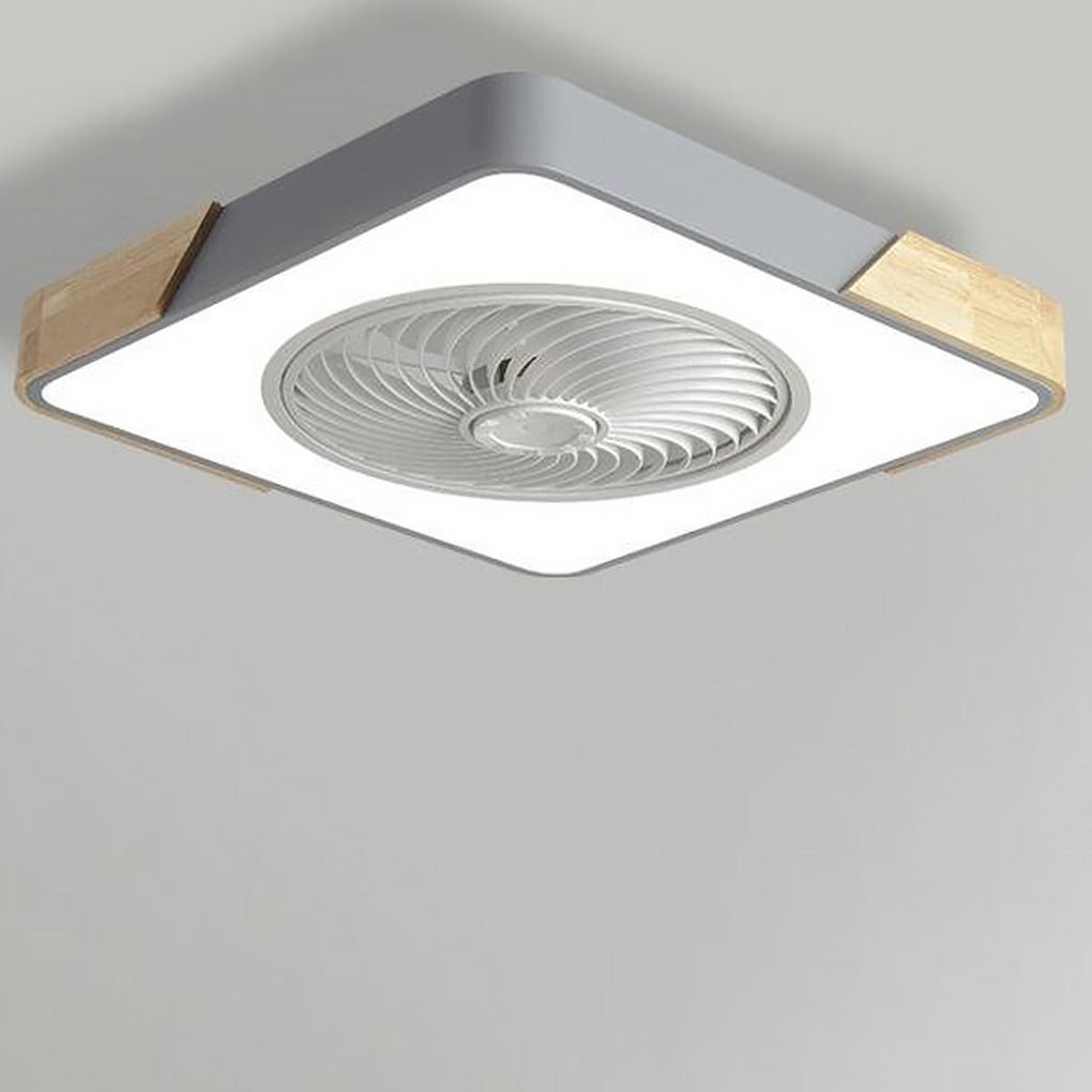 WoodenAura | Elegant Modern LED Ceiling Light with Integrated Fan 5