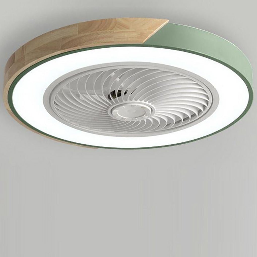 WoodenAura | Elegant Modern LED Ceiling Light with Integrated Fan 7