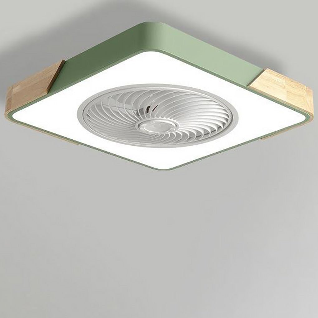 WoodenAura | Elegant Modern LED Ceiling Light with Integrated Fan 8