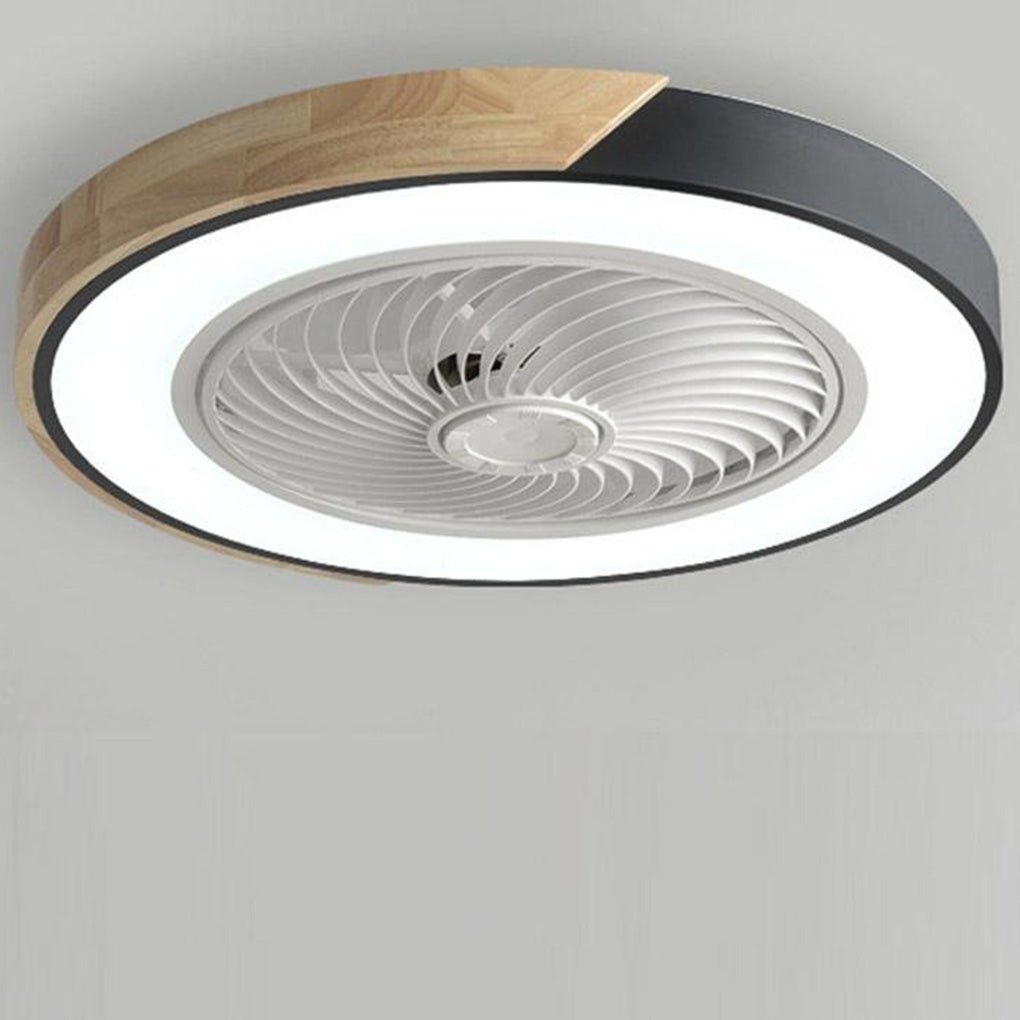 WoodenAura | Elegant Modern LED Ceiling Light with Integrated Fan 9