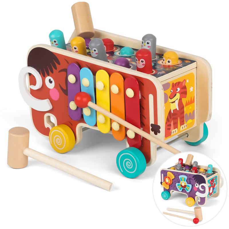 Wooden Mallet Xylophone Game | Engaging Learning Toy for Motor Skills Development | Educational Toys for 1-3 Year Olds 10