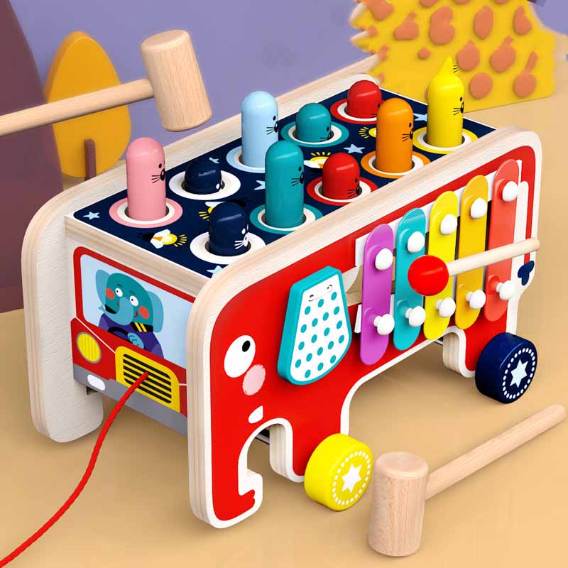 Wooden Mallet Xylophone Game | Engaging Learning Toy for Motor Skills Development | Educational Toys for 1-3 Year Olds 6