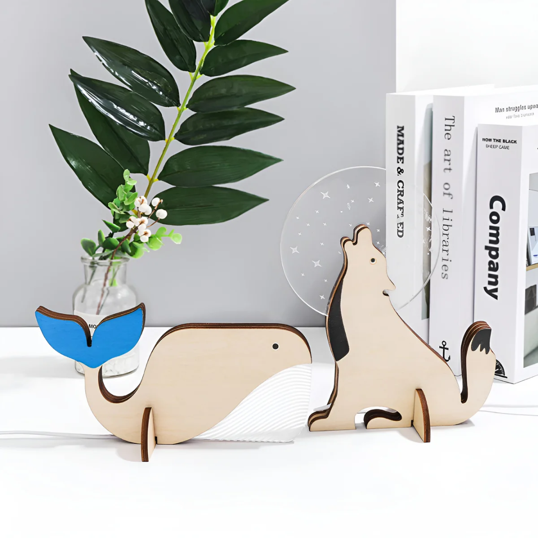 WoodlandGlow | Charming Minimalist LED Bedside Table Lamp for Cozy Spaces 2