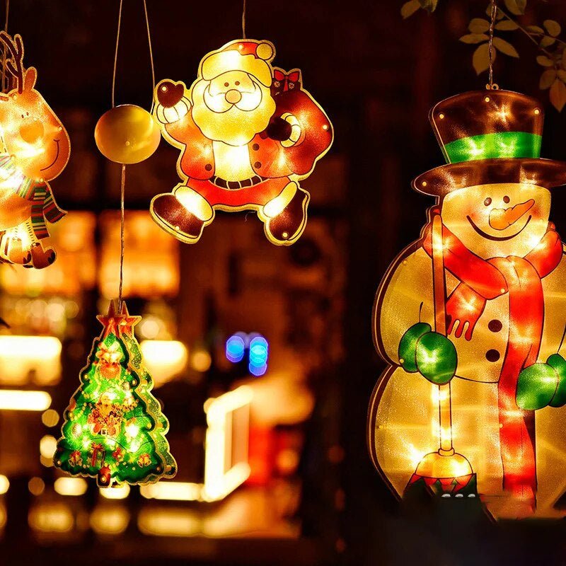 Christmas Lights for Windows, Xmas Window Decorations with LED String Lights, Light Up Christmas Decorations Indoor_03
