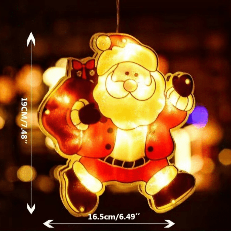 Christmas Lights for Windows, Xmas Window Decorations with LED String Lights, Light Up Christmas Decorations Indoor_04