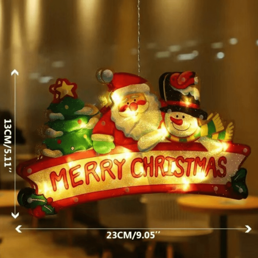 Christmas Lights for Windows, Xmas Window Decorations with LED String Lights, Light Up Christmas Decorations Indoor_05