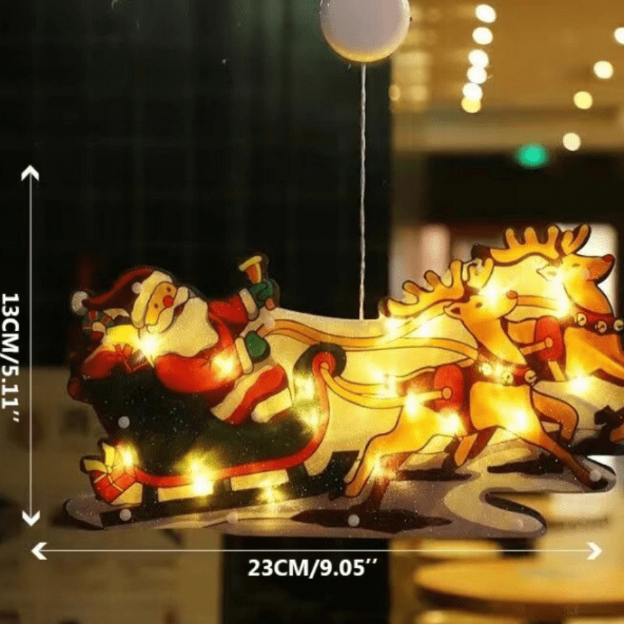 Christmas Lights for Windows, Xmas Window Decorations with LED String Lights, Light Up Christmas Decorations Indoor_06