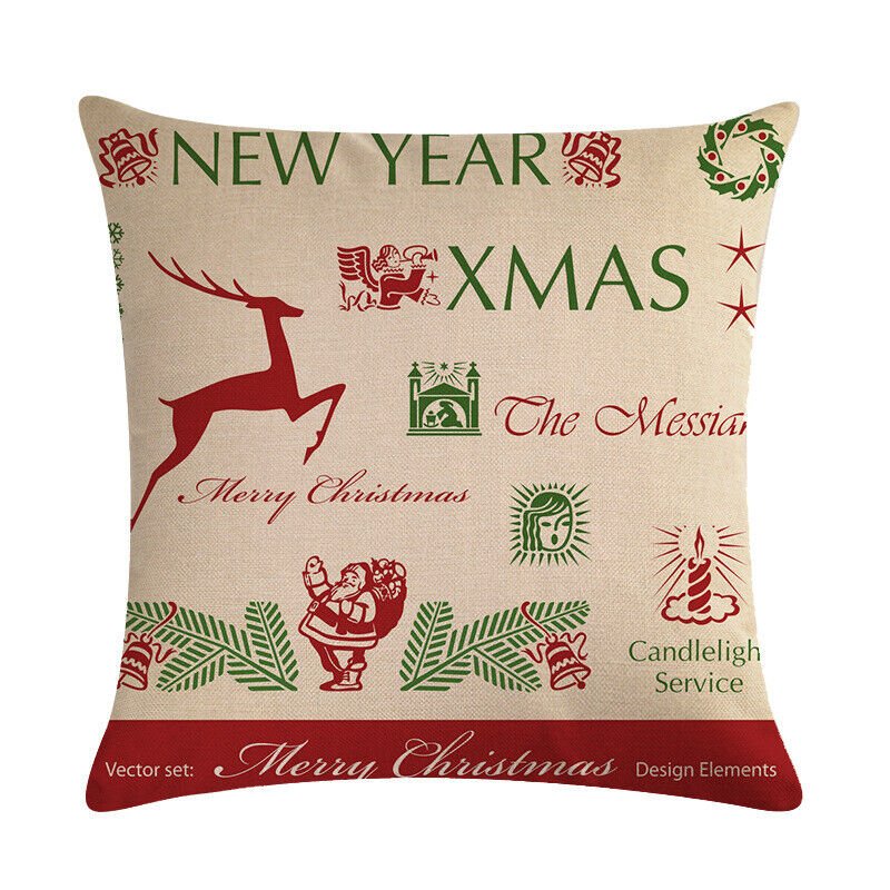 Christmas Cushion Covers, Velvet Cushion Cover 45 x 45 cm with Hidden Zip – image 28