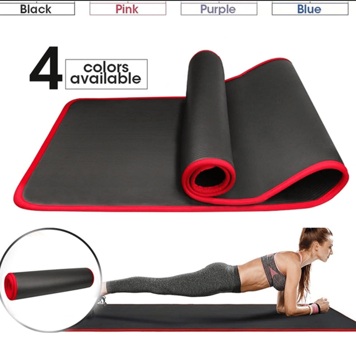 Extra Thick Yoga Mat with Bag, Eco Friendly Gym Mat for Home Workouts and Stretching – image 5