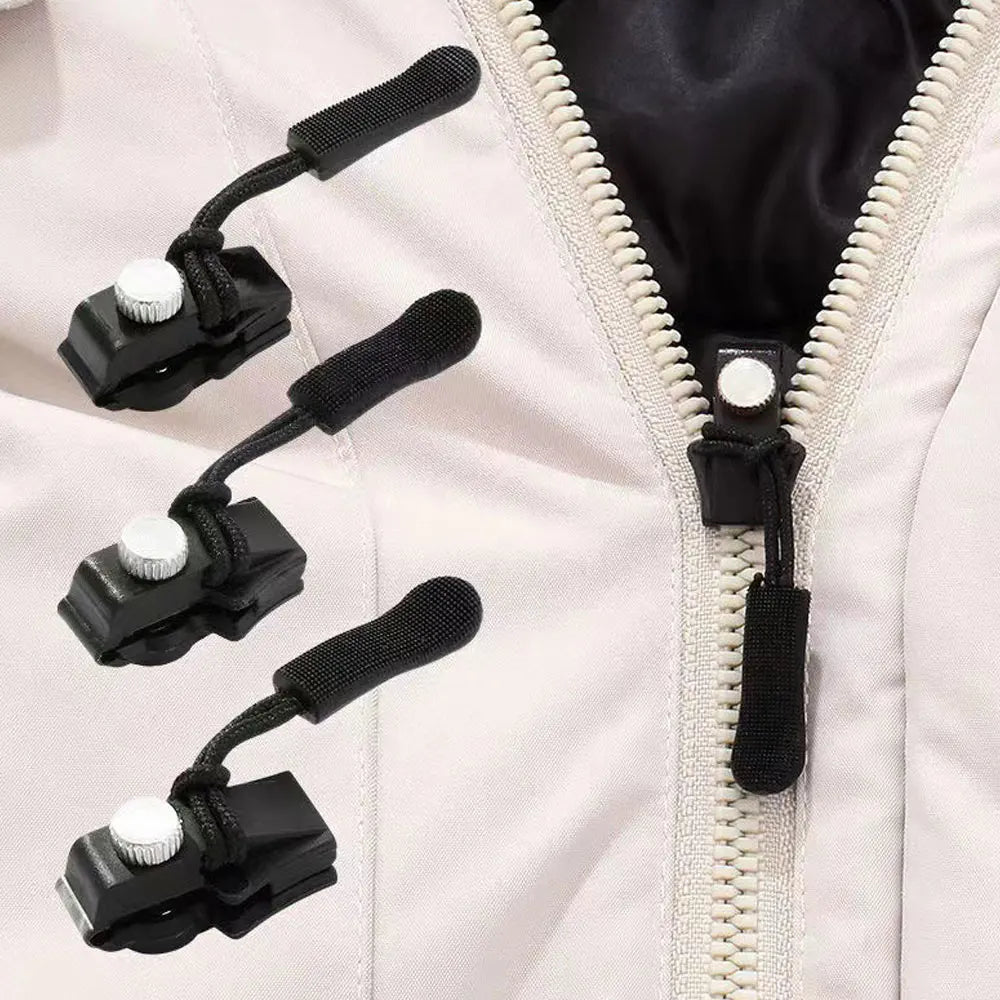 Zip Repair Kit with 6 Replacement Sliders, Zipper Repair for Jackets and Bags, Universal Zip Fixer No Sewing Needed