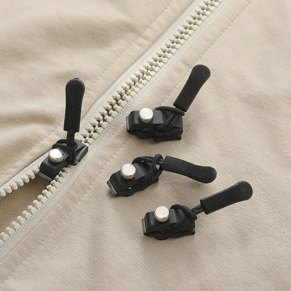 Zip Repair Kit with 6 Replacement Sliders, Zipper Repair for Jackets and Bags, Universal Zip Fixer No Sewing Needed