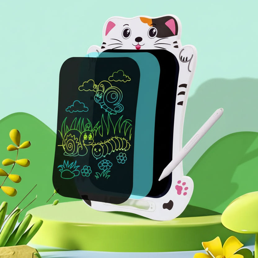 LCD Drawing Board for Kids, LCD Writing Tablet with Stylus, Doodle Pad with Animal Motifs, Educational Toys for Travel_02