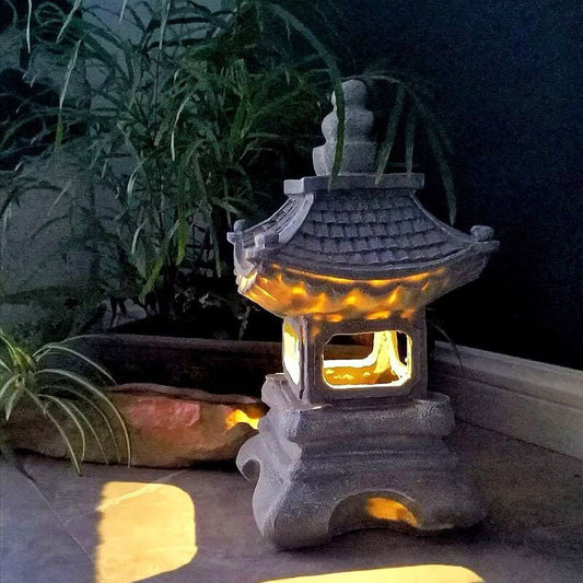 Zen Collection | Solar Garden Light with Japanese Pagoda Design | Eco-Friendly Outdoor Illumination for Tranquil Spaces 0