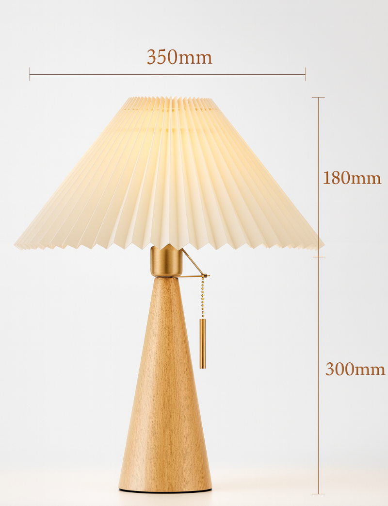 ZenithWood | Elegant Minimalist LED Table Lamp for Bedside and Desk 4