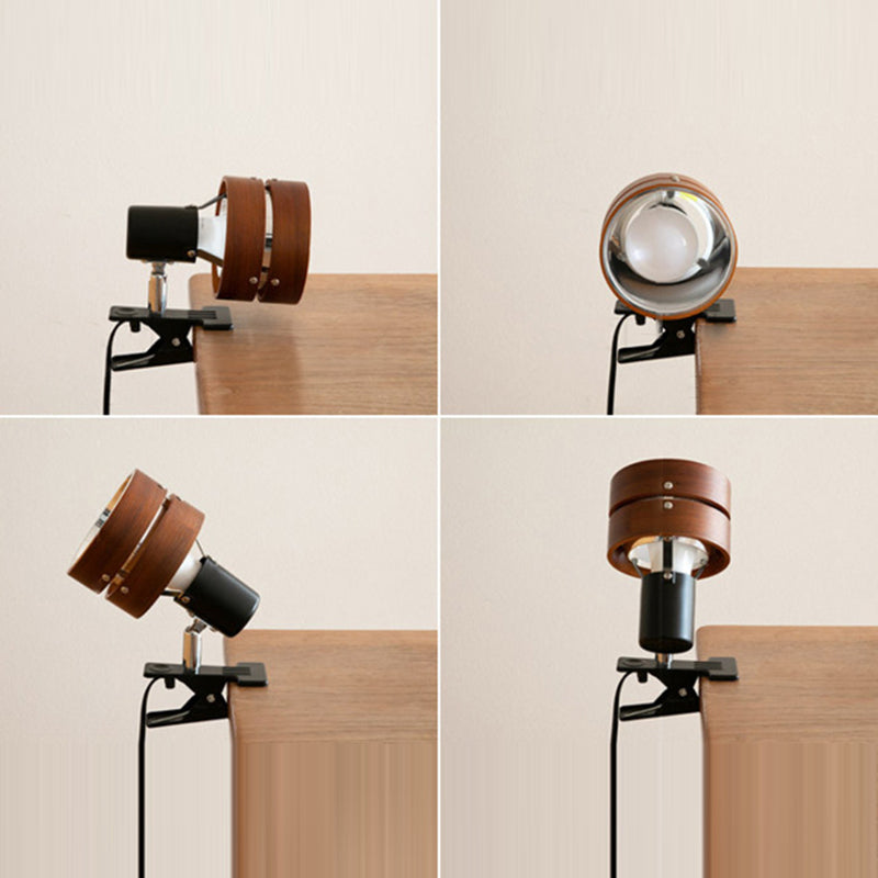 Zenwood | Elegant Minimalist Solid Wood Round Table Lamp 8