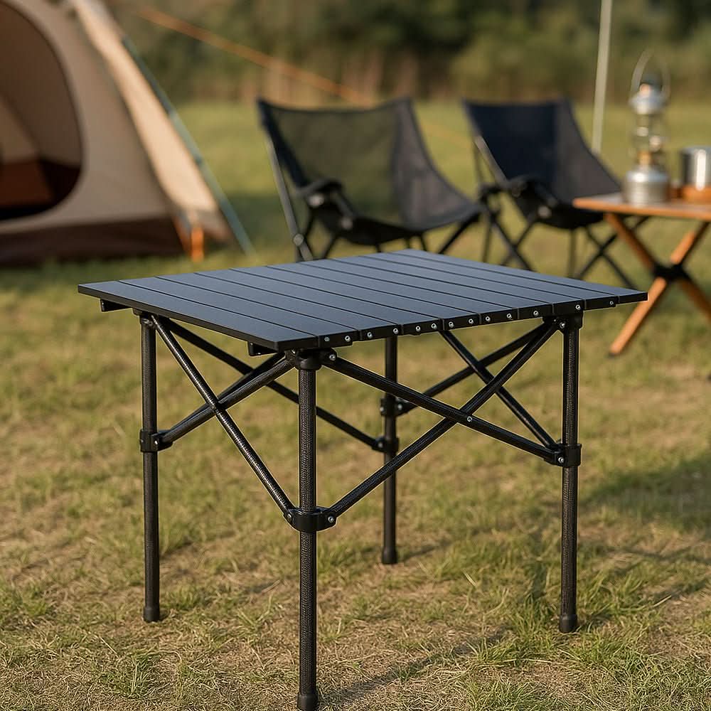 Folding Tables, Foldable Camping Table, Small Folding Table with Heat Resistant Top, Outdoor Table for BBQ