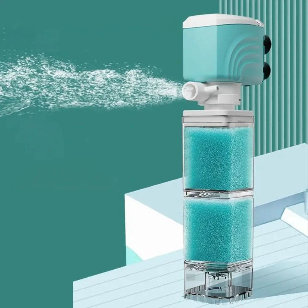 Fish Tank Filter, 5 in 1 Aquarium Filter for Crystal Clear Water, Internal Aquarium Pump and Filter with Adjustable Flow_03