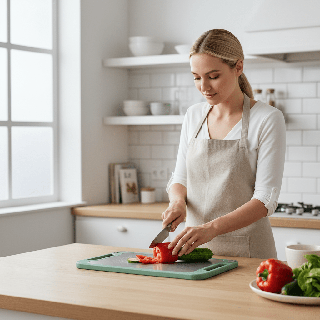 Stainless Steel Chopping Board, Double Sided Metal Cutting Board, Non Stick Kitchen Board for Meat and Vegetables