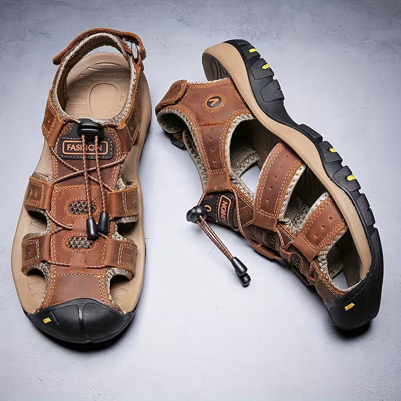 Walking Sandals for Men with Velcro Strap, Mens Hiking Sandals with Non Slip Rubber Sole – image 7