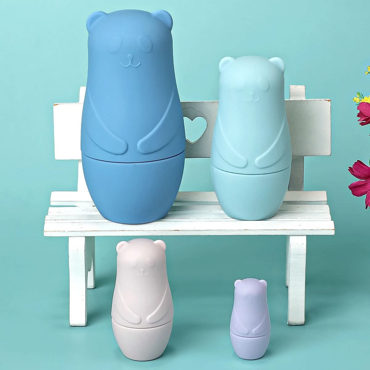 Silicone Nesting Dolls for Babies, Sensory Toys for 6 Month Old, Stacking Toy Bears or Penguins, Toys for 1 Year Old_05