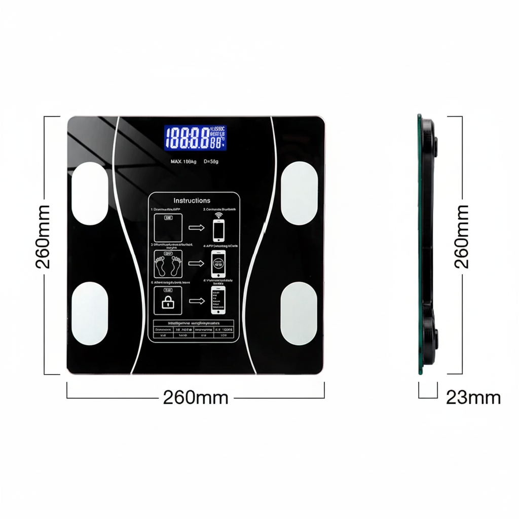 Bathroom Scales with Body Fat Analysis, Digital Weighing Scales up to 180 kg – image 13
