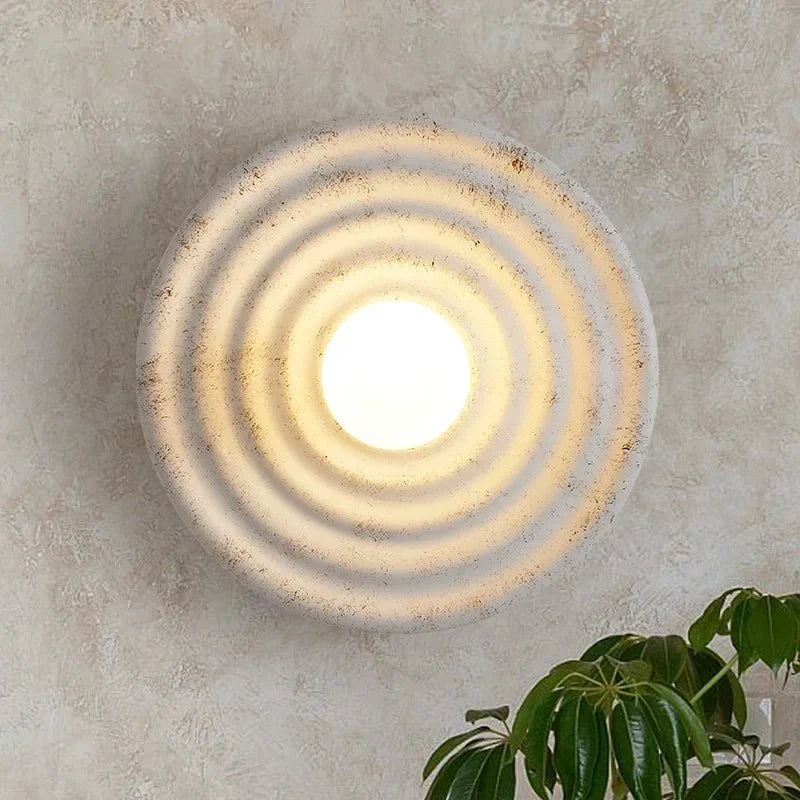 Living Room Wall Lights, Wabi Sabi Ceramic Wall Lamp for Bedroom and Hallway, Modern Indoor Wall Sconce
