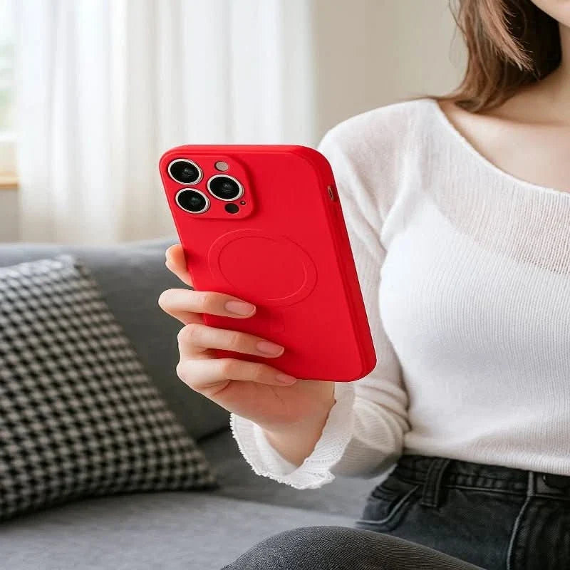 Silicone iPhone Case, iPhone 17 Pro Max Case, iPhone 17 Case with MagSafe, Soft Magnetic Phone Cover with Camera Guard