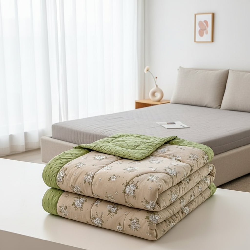 Throw Blanket, Lightweight Summer Blanket with Floral Print, Bedspread, Bed Throw and Sofa Throw for Bedroom_06