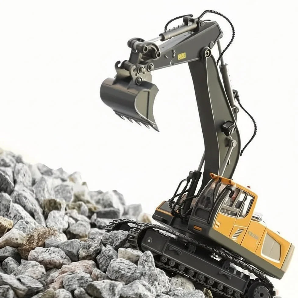 RC Excavator 2.4 GHz, Remote Controlled Excavator with Movable Arm, Toy Digger, RC Digger for Indoor and Outdoor_03